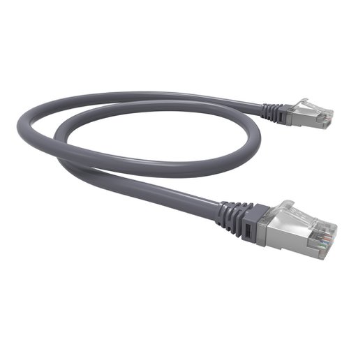 F/UTP CAT.6A COPPER PATCH CORD GIGALAN AUGMENTED - CM - T568A/B - 1.0M - GRAY (SHIELDED)